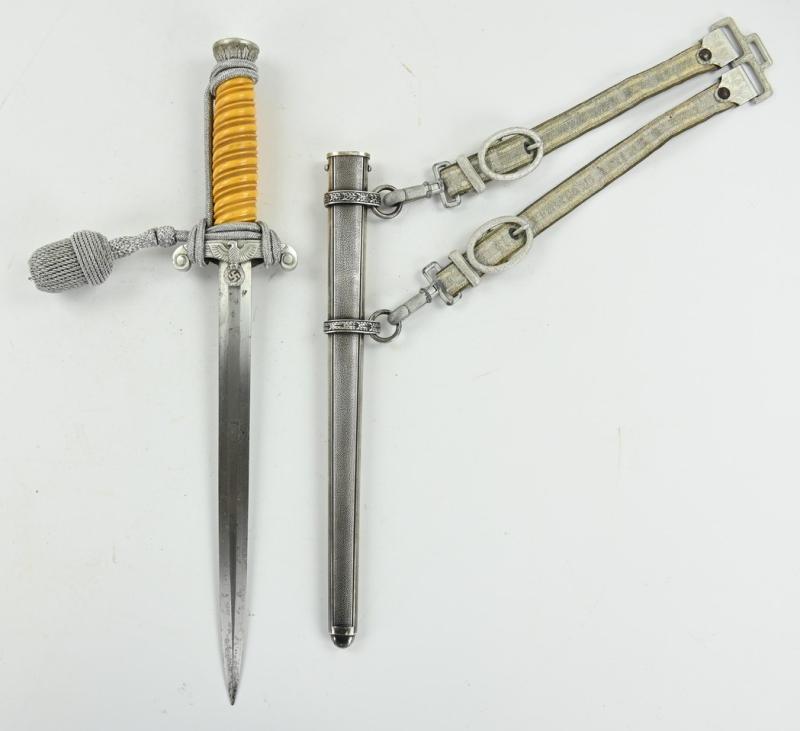 German WH Officer's Dagger with Hanger 'Richard A. Herder'