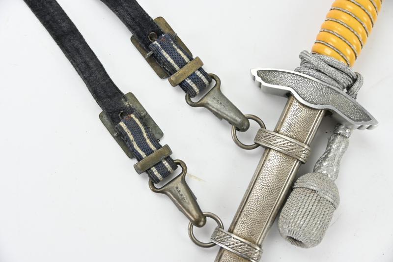 German LW Dagger and Hanger Gold plated
