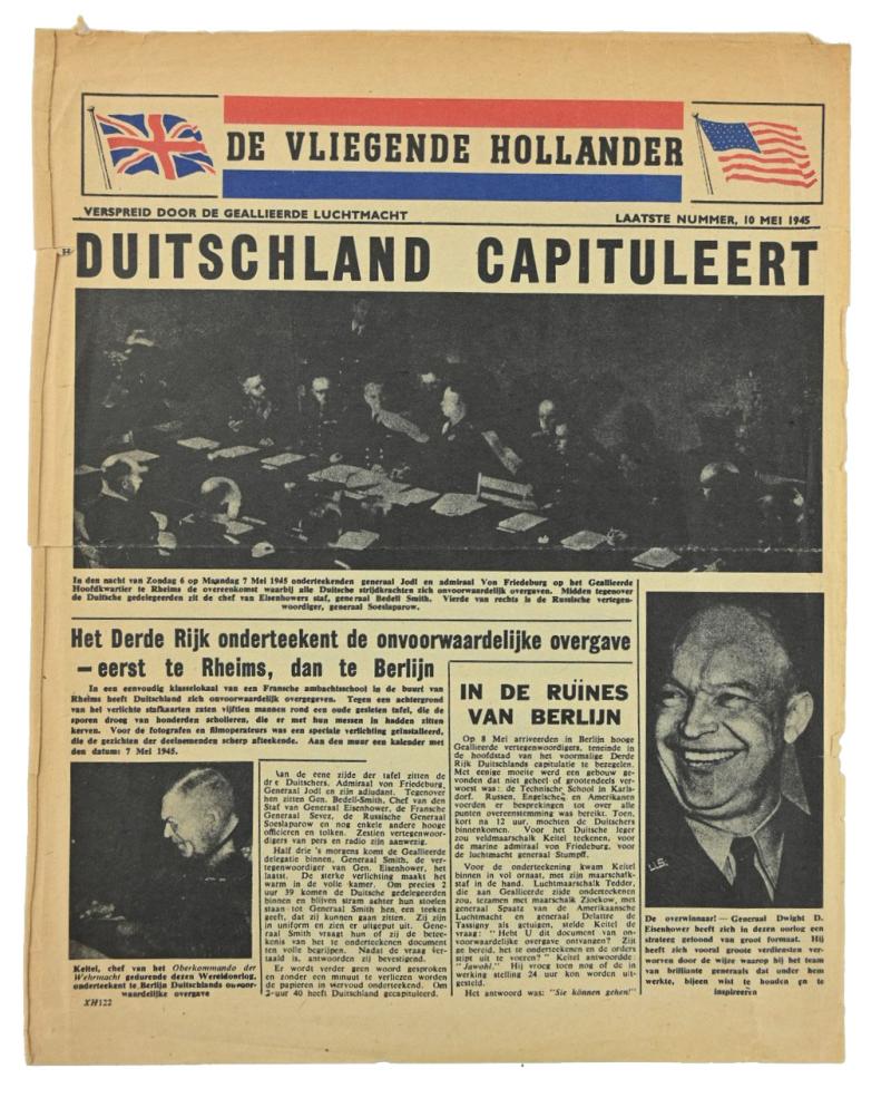Allied/Dutch Flyer “De Vliegende Hollander” 10 May 1945 Last Edition