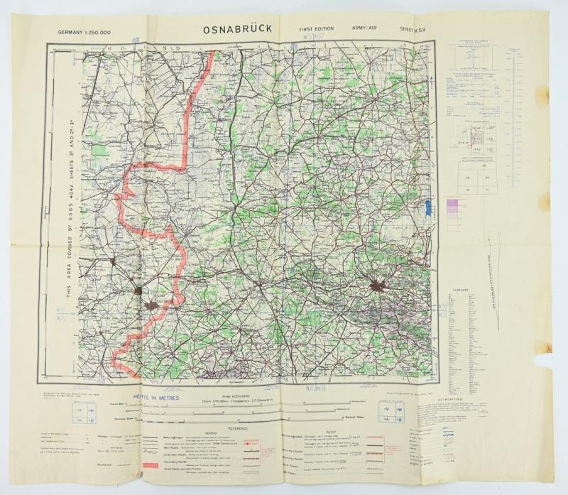 British WW2 Roapmap Osnabruck Germany