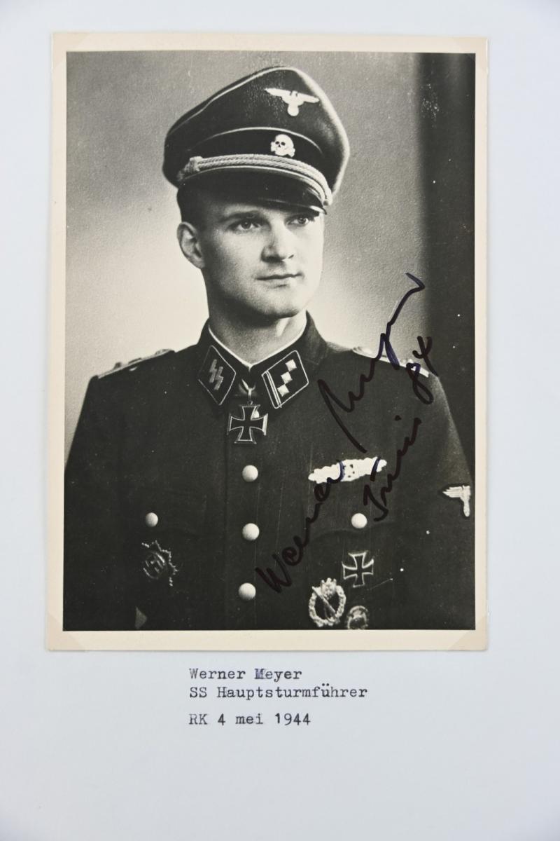 Signature of Waffen-SS Knight's Cross Recipient 'Werner Meyer'