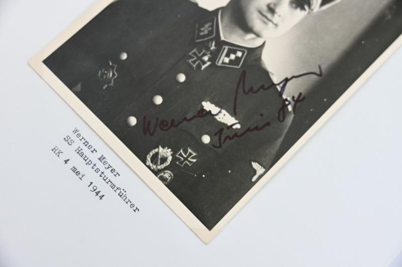 Signature of Waffen-SS Knight's Cross Recipient 'Werner Meyer'