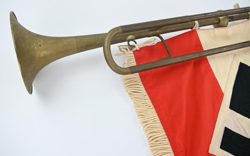 German Hitler Youth Trumpet & Fahne