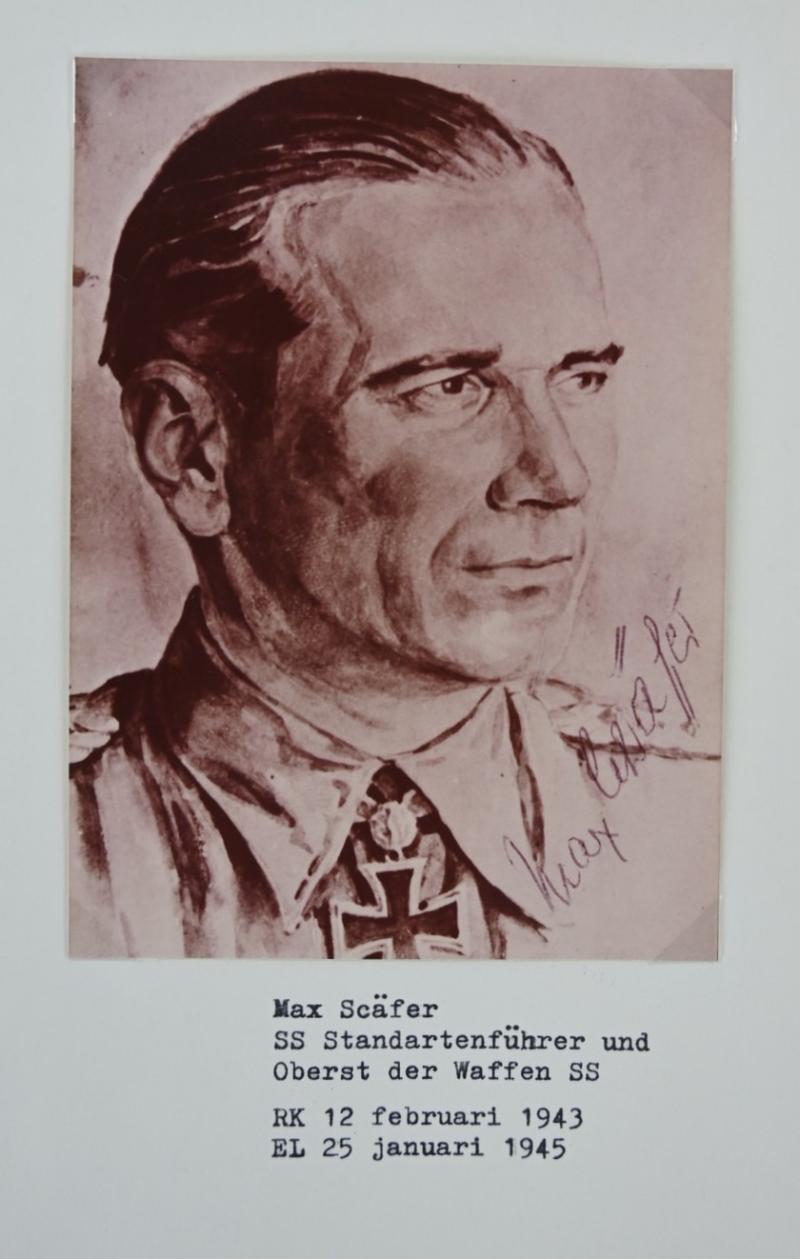 Signature of Waffen-SS KC&OLC Recipient 'Max Schäfer'