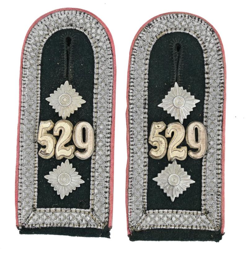 German WH NCO Shoulderboards Panzerjäger-Abteilung 529