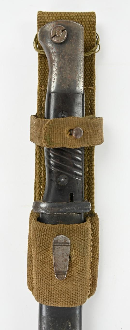 German WH K98 Mauser Bayonet with Canvas Frog
