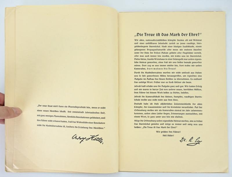 German NSDAP Booklet 'NS-ordensburg Sonthofen'