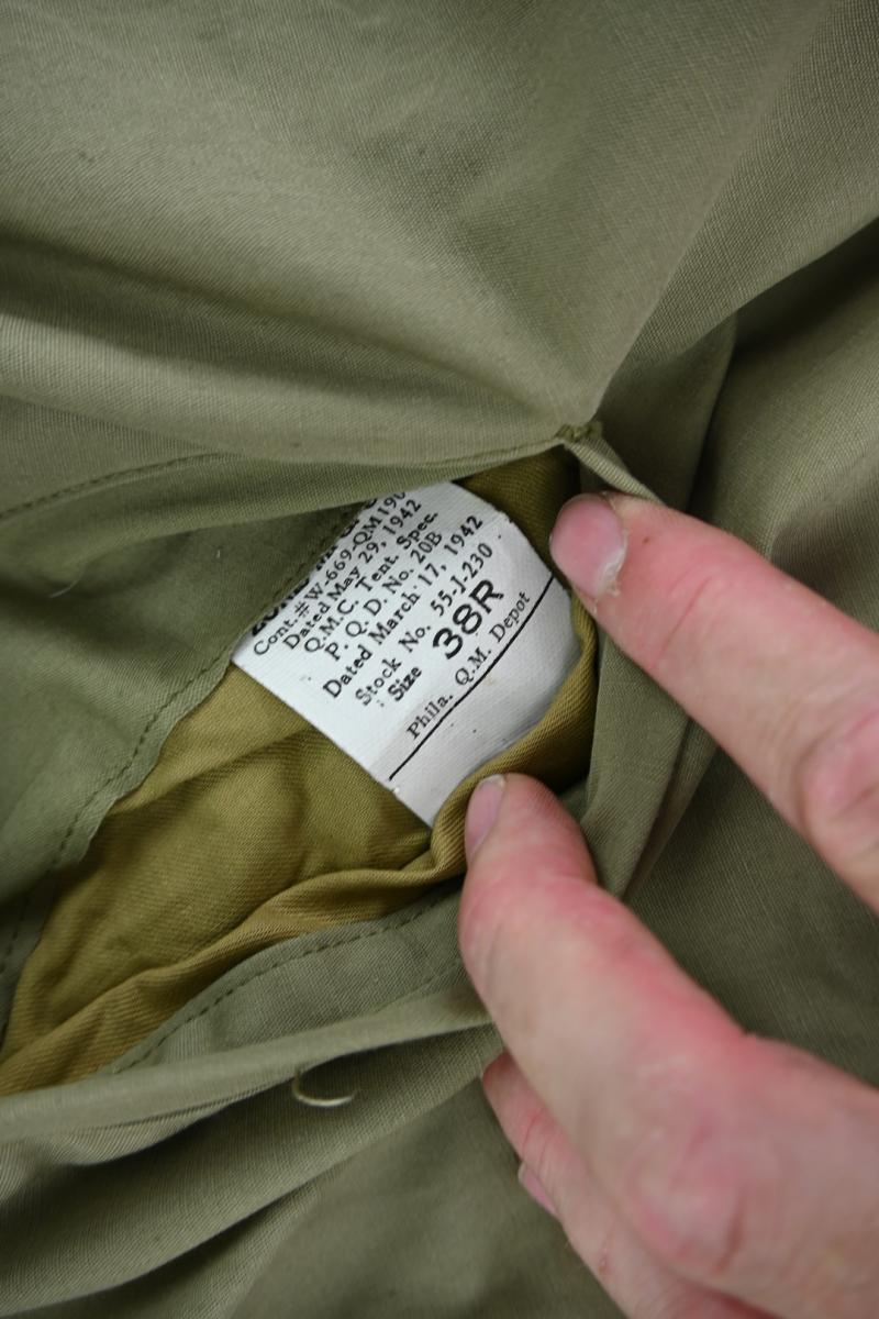 US WW2 Named M41 Field Jacket 'HJ Schafer'
