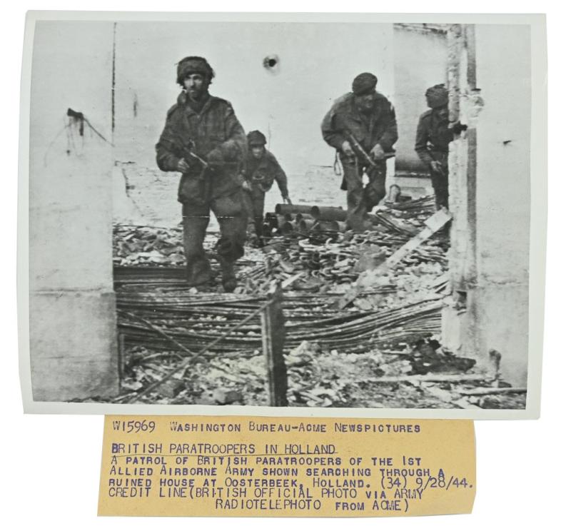 US WW2 Press Photo 'Market Garden' Arnhem 1944