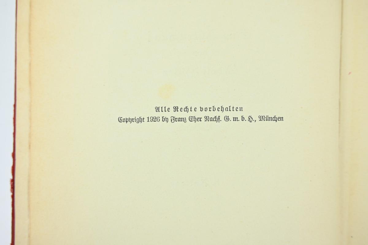 German Adolf Hitler 1926 Edition of 'Mein Kampf'