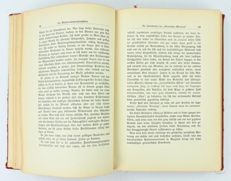 German Adolf Hitler 1926 Edition of 'Mein Kampf'