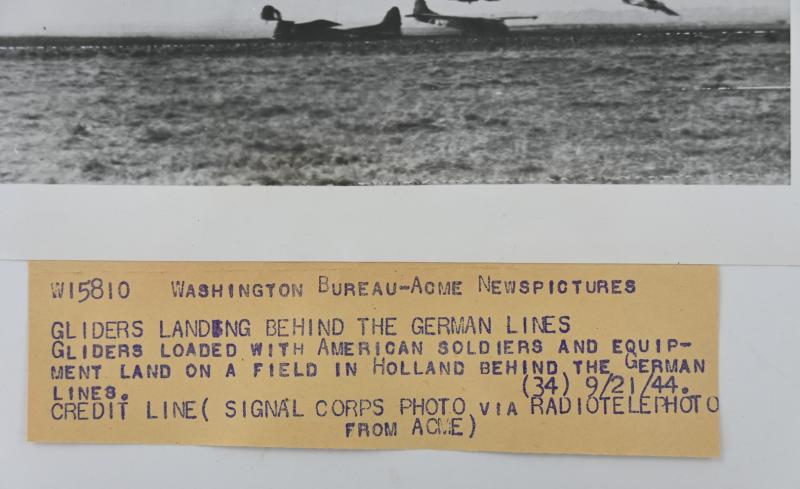 US Airborne WW2 Press Photo 'Market Garden'
