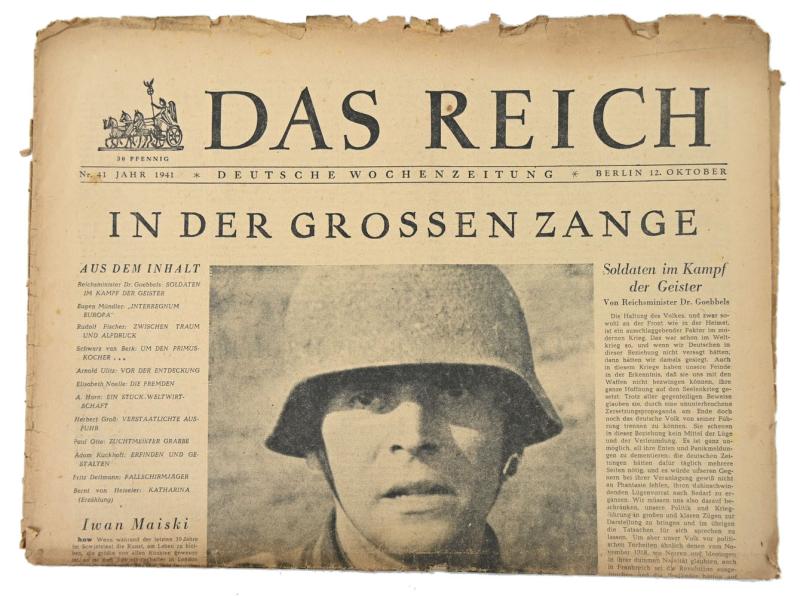 German Newspaper “Das Reich” October 1941