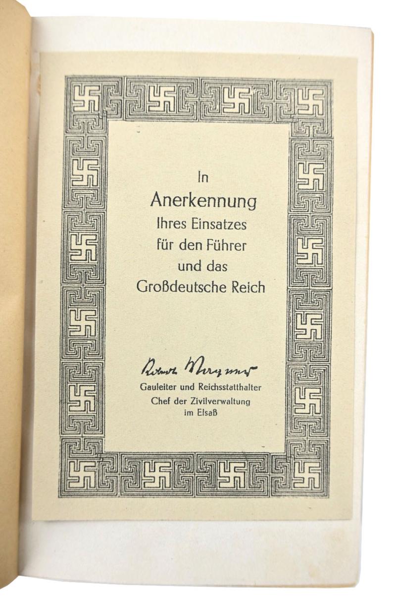 German Mein Kampf Special Edition 'Reichsstatthalter und Gauleiter der NSDAP' Robert Wagner